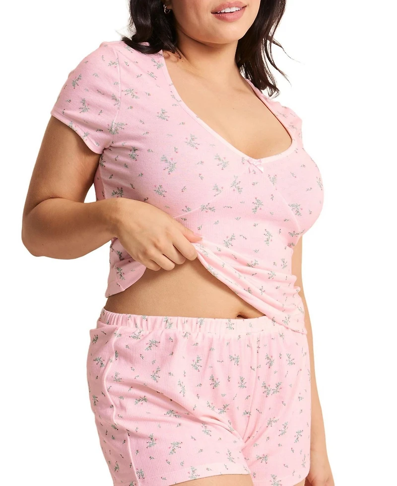 Adore Me Eloise Women's Plus-Size Short Pajama Set