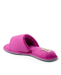 Dearfoams Women's Beatrice Microfiber Velour Shower Slide House Slipper
