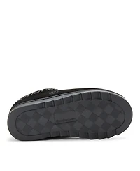 Dearfoams Women's Doreen Genuine Suede Clog Slipper With Embroidery
