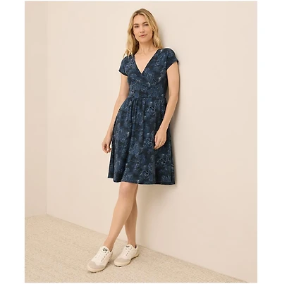 Pact Fit & Flare Crossover Dress