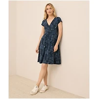 Pact Fit & Flare Crossover Dress
