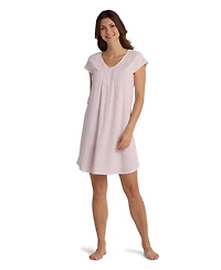 Miss Elaine Women's Short Sleeve Solid Night Dress