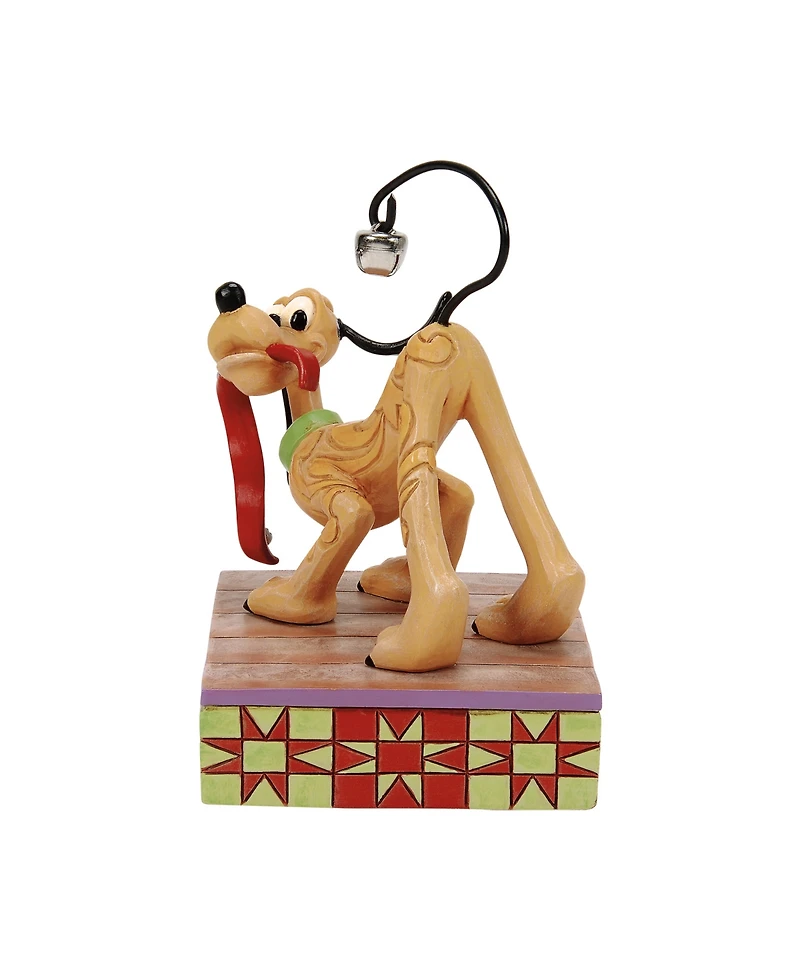 Jim Shore Pluto Christmas Bell on Tail Figurine