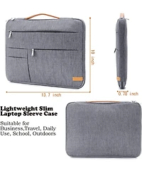 14 inch Laptop Sleeve Bag, Slim Shockproof Handbag, Computer Carrying Case Cover Compatible with MacBook Air/Pro Acer Asus Dell Hp Grey