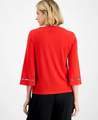 Jm Collection Women's Rhinestone-Embellished Top, Macy's Exclusive
