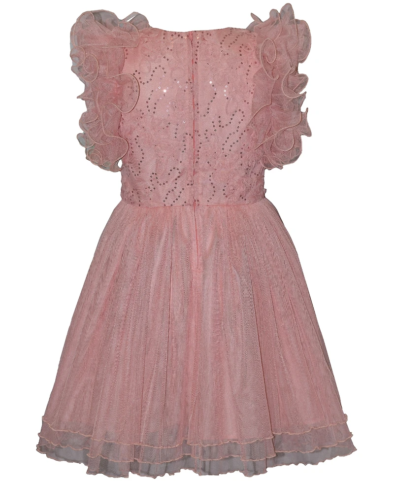 Bonnie Jean Big Girls Ruffle Sleeve Ballerina Party Dress