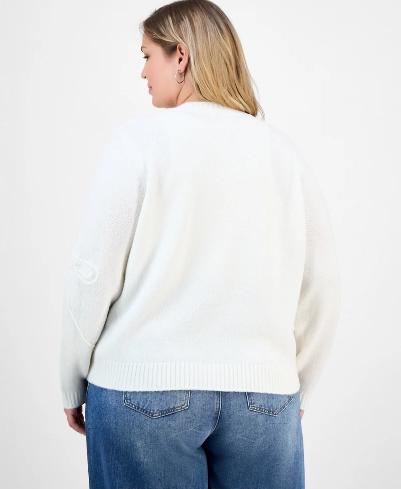 And Now This Trendy Plus Bow Soutache Cardigan, Macy's Exclusive