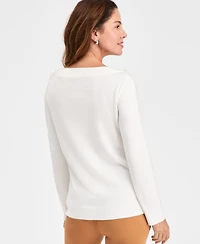 Jm Collection Women's Rhinestone-Trim Sweater, Macy's Exclusive