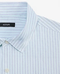 Alfani Men's Short Sleeve Striped Poplin Button-Front Shirt, Macy's Exclusive