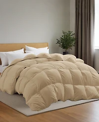 Unikome Heavyweight Goose Down Fiber Comforter, Full/Queen