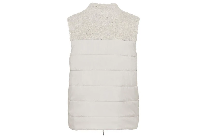 Olsen Women's Mixed Media Zip Front Vest