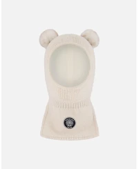 Deux par Kids Unisex Knit Balaclava Off-White - Toddler|Child