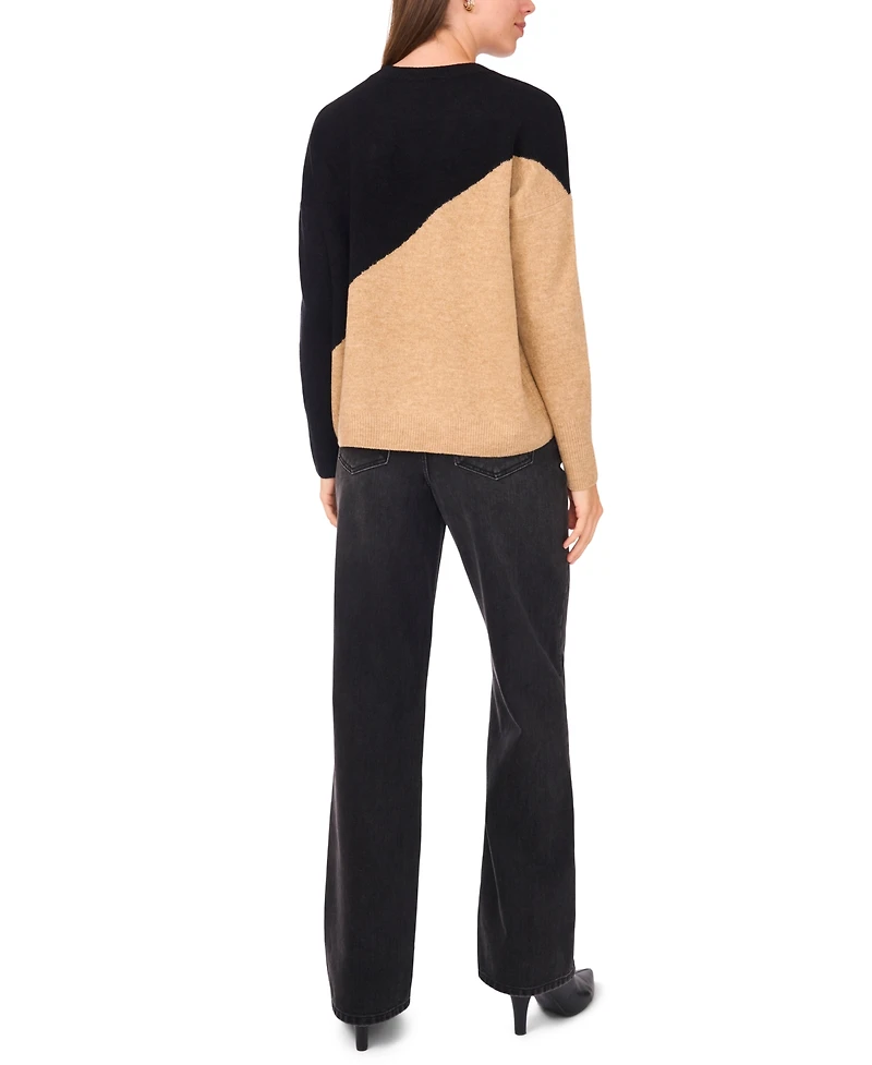 Sam & Jess Women's Vertical Colorblock Sweater
