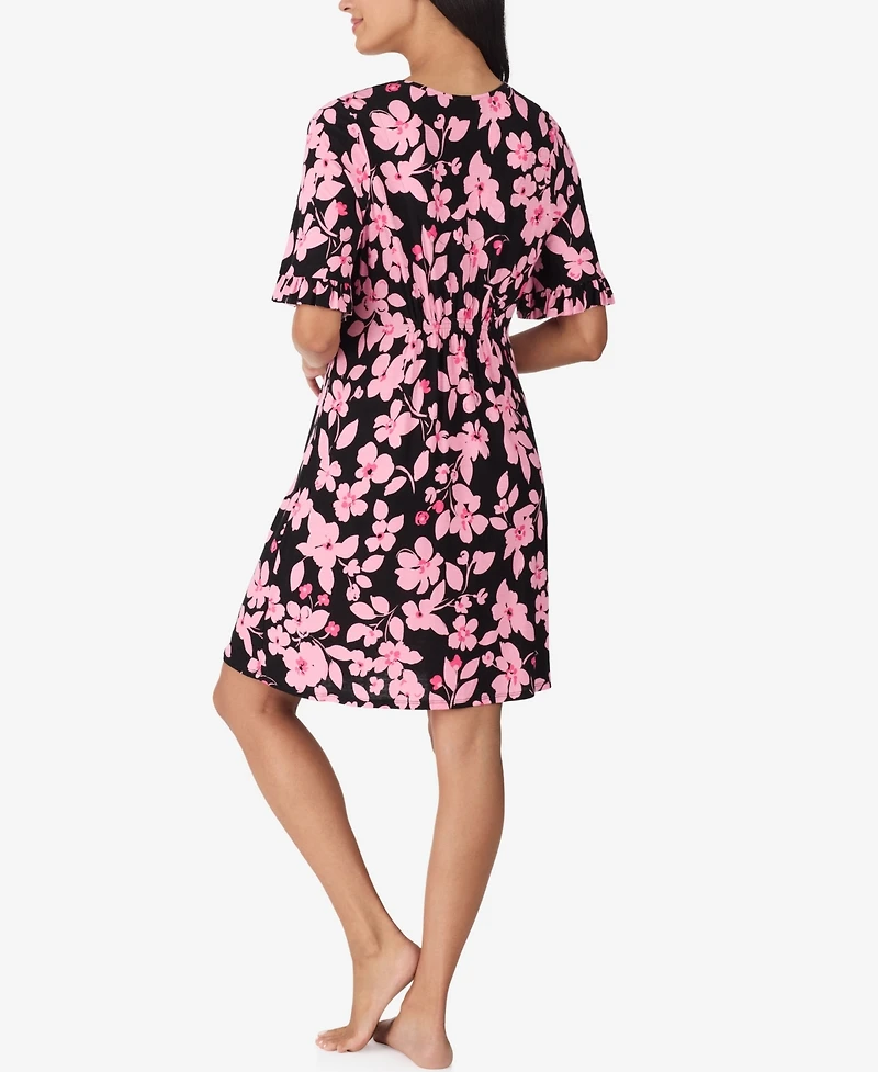 Ellen Tracy Women's V-Neck Flutter Sleeve Tunic