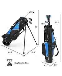 Akiudex Kids' Golf Club Set with Stand Bag and 4 Clubs