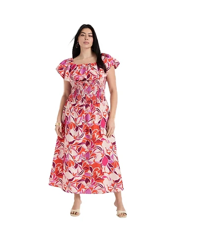 June + Vie Women's Smocked Bubble Dress