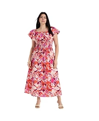 June + Vie Women's Smocked Bubble Dress