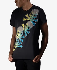 Heads Or Tails Men's Rhinestone Graphic T-Shirt