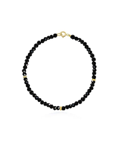 The Lovery Black Spinel Bead Bracelet 14K Gold