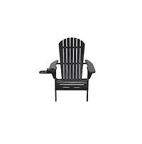 Jiallo Foldable Adirondack Chair With Cup Holders With Ottoman