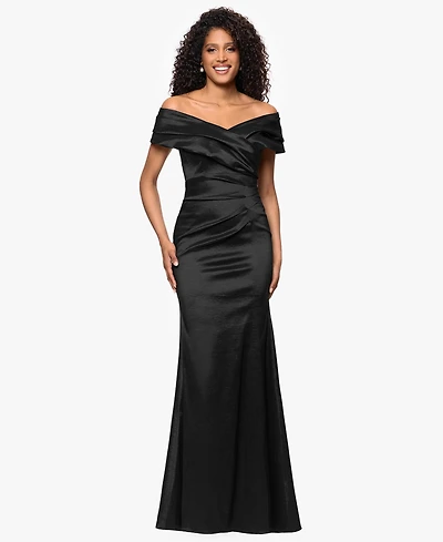 Betsy & Adam Petite Off-the-Shoulder Dress