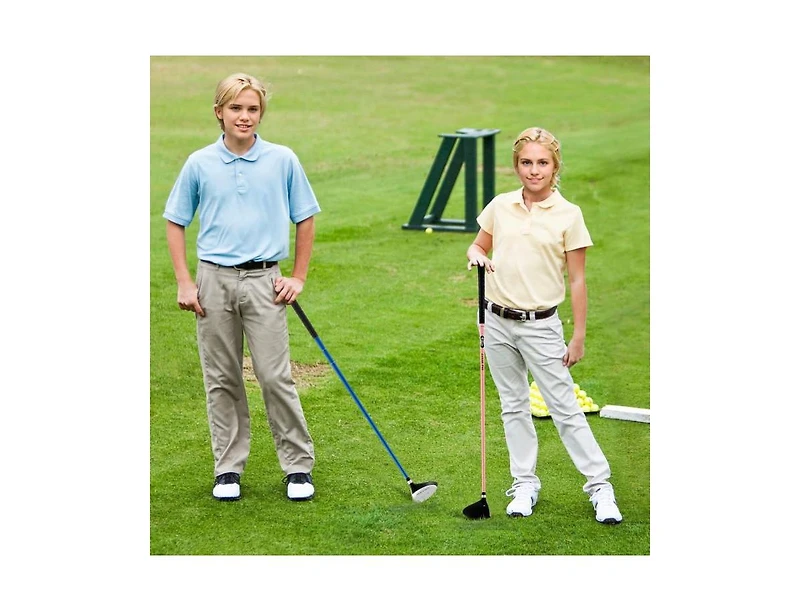 38 Inch 165CC Junior #3 Fairway Wood Golf Club with Fiberglass Shaft for Kids 11-14 - Blue