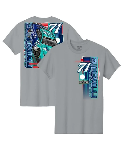 Spire Motorsports Men's Gray Michael McDowell Delaware Life Car T-Shirt