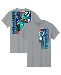 Spire Motorsports Men's Gray Michael McDowell Delaware Life Car T-Shirt