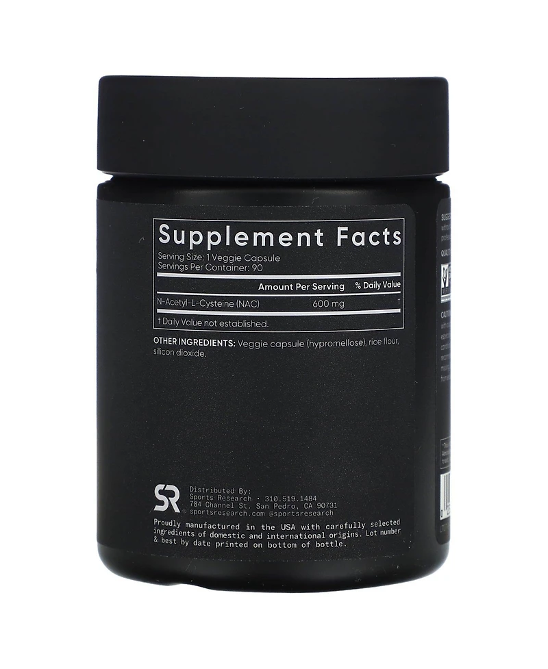 Sports Research Nac N-Acetyl-Cysteine 600 mg