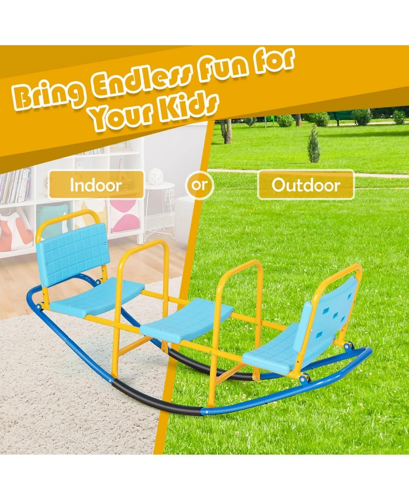 Outdoor Kids Seesaw Swivel Teeter for Ages 3 to 8 Years