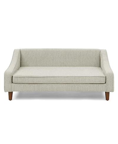 Aostirmotor Beige Durable Elevated Dog Sofa Bed Pet Sofa with Modern Irregular Armrest Design Comfortable Soft Dog Sofa