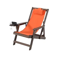 Jiallo Canvas Sling Chair With Cup And Wine Holder