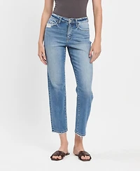 Vervet Women's High Rise Tapered Ankle Straight Jeans