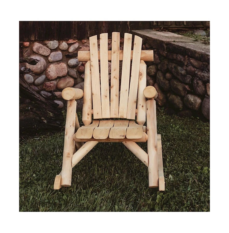 Contoured Comfort Cedar Log Rocking Chair