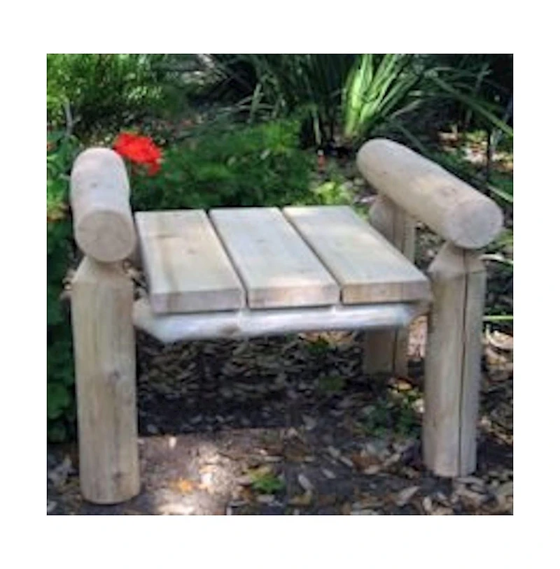Contoured Comfort Cedar Log Ottoman