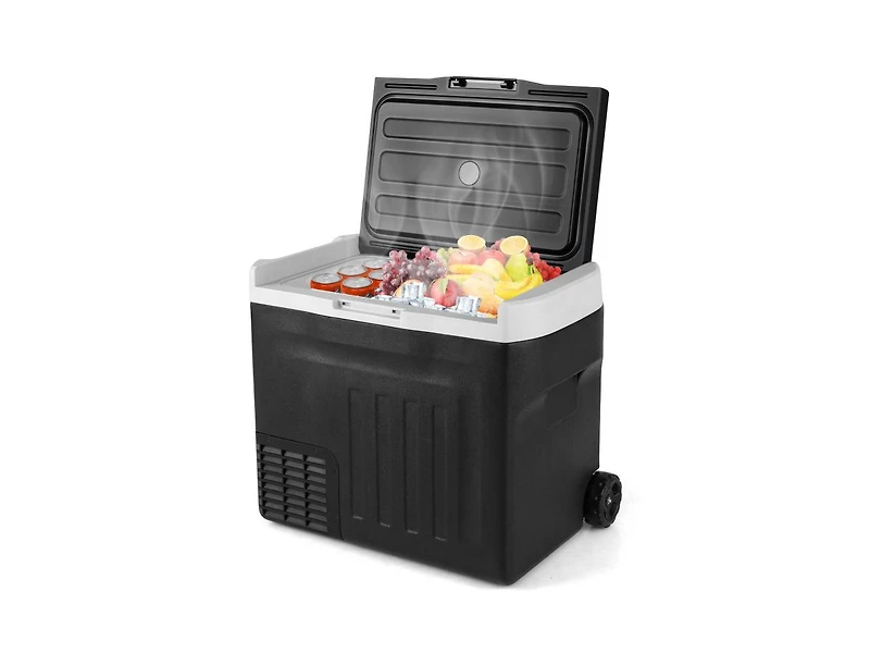 Akiudex 12v car refrigerator 42qt with touch panel and removable divider