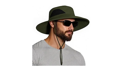 Multijoy Wide Brim Sun Hat, Upf 50+ Uv Protection Waterproof Packable Bucket Hat for Men & Women, Fishing Hiking Beach Garden