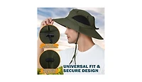Multijoy Wide Brim Sun Hat, Upf 50+ Uv Protection Waterproof Packable Bucket Hat for Men & Women, Fishing Hiking Beach Garden
