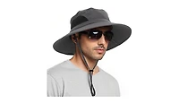 Multijoy Wide Brim Sun Hat, Upf 50+ Uv Protection Waterproof Packable Bucket Hat for Men & Women