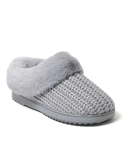 Dearfoams Women's Hannah Festive Knit Clog House Shoe Slipper
