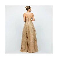 Bariano Women's Brylee Glitter Ball Gown