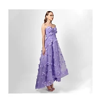 Bariano Women's Ila Strapless Hi Lo Gown