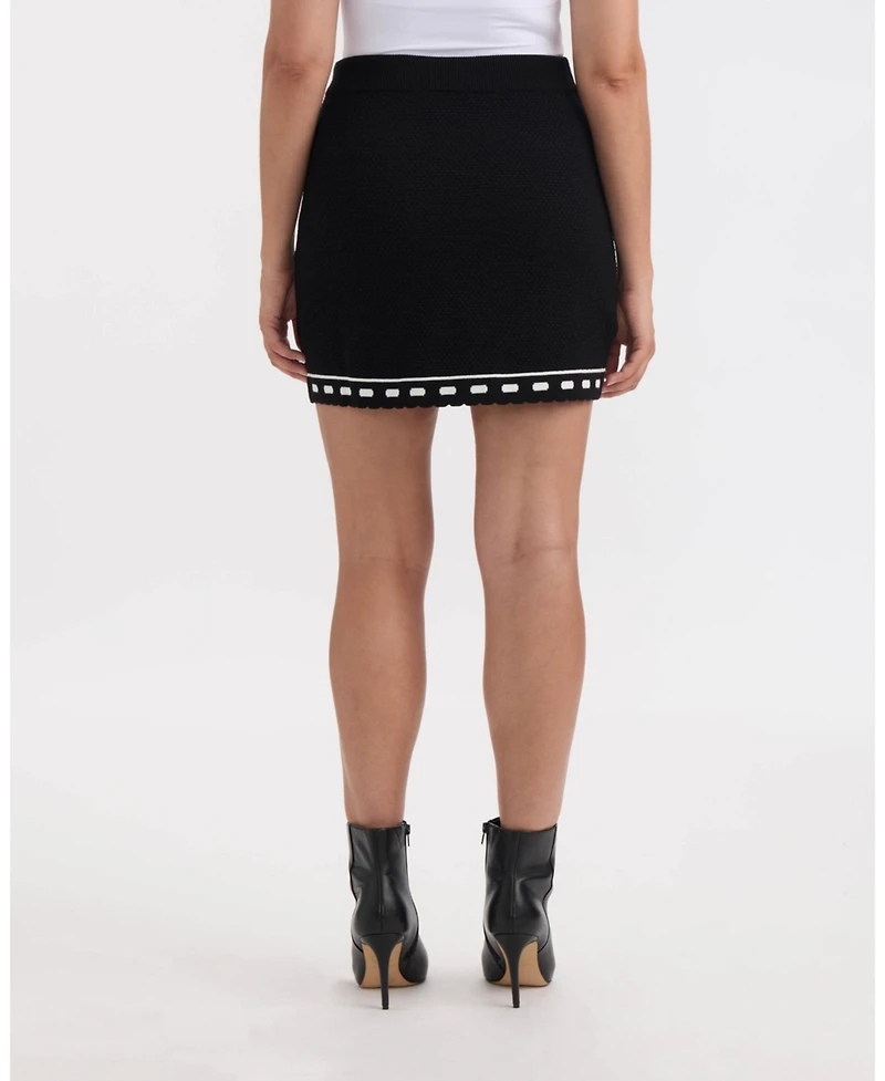 Ellen Tracy Women's Contrast Trim Skirt