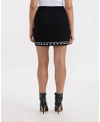 Ellen Tracy Women's Contrast Trim Skirt