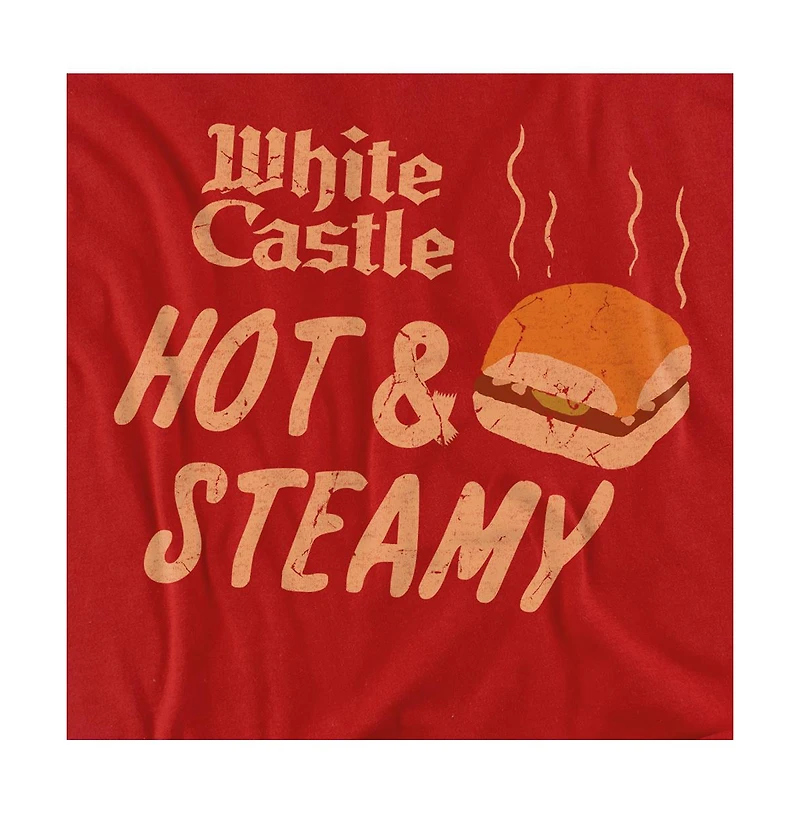 Logovision Men's White Castle Hot & Steamy T-Shirt