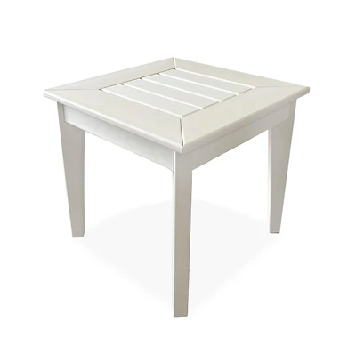 LuXeo Aspen 18.2"" Hdpe Outdoor Side Table, White