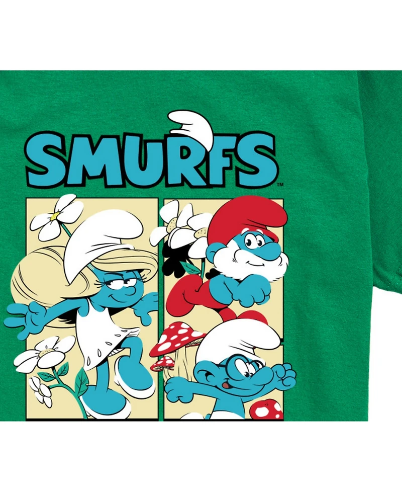 Smurfs Big Boys Comic Style Graphic T-Shirt