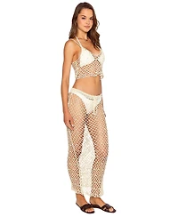 Beach Bunny Swimwear Women's Crochet Pearl Detail Cover Up Skirt