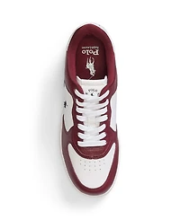 Polo Ralph Lauren Men's Masters Court Leather Low Rise Sneakers