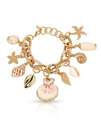 Ettika Mermaid Tears Shell and Gold - Tone Bracelet